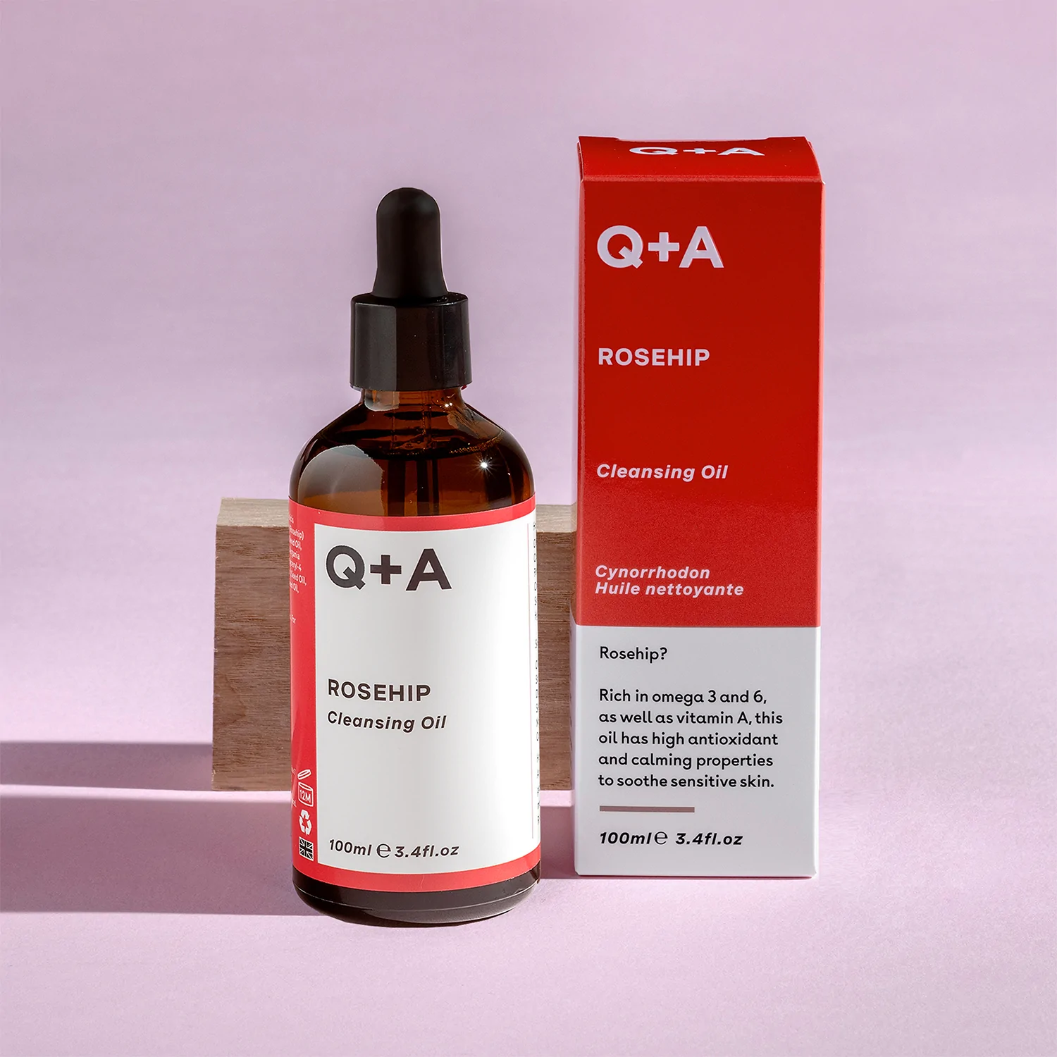 Q+A Rosehip Cleansing Face Oil 100ml